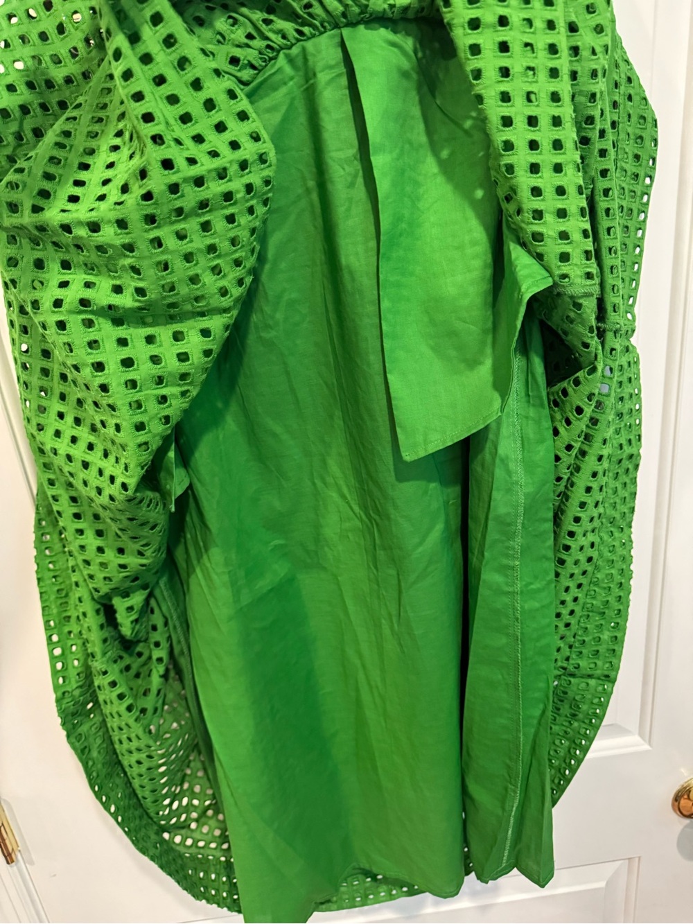 Kate Spade Limited Edition Fully Lined Green Eyelet Matching Vest & Skirt - Picture 13 of 14
